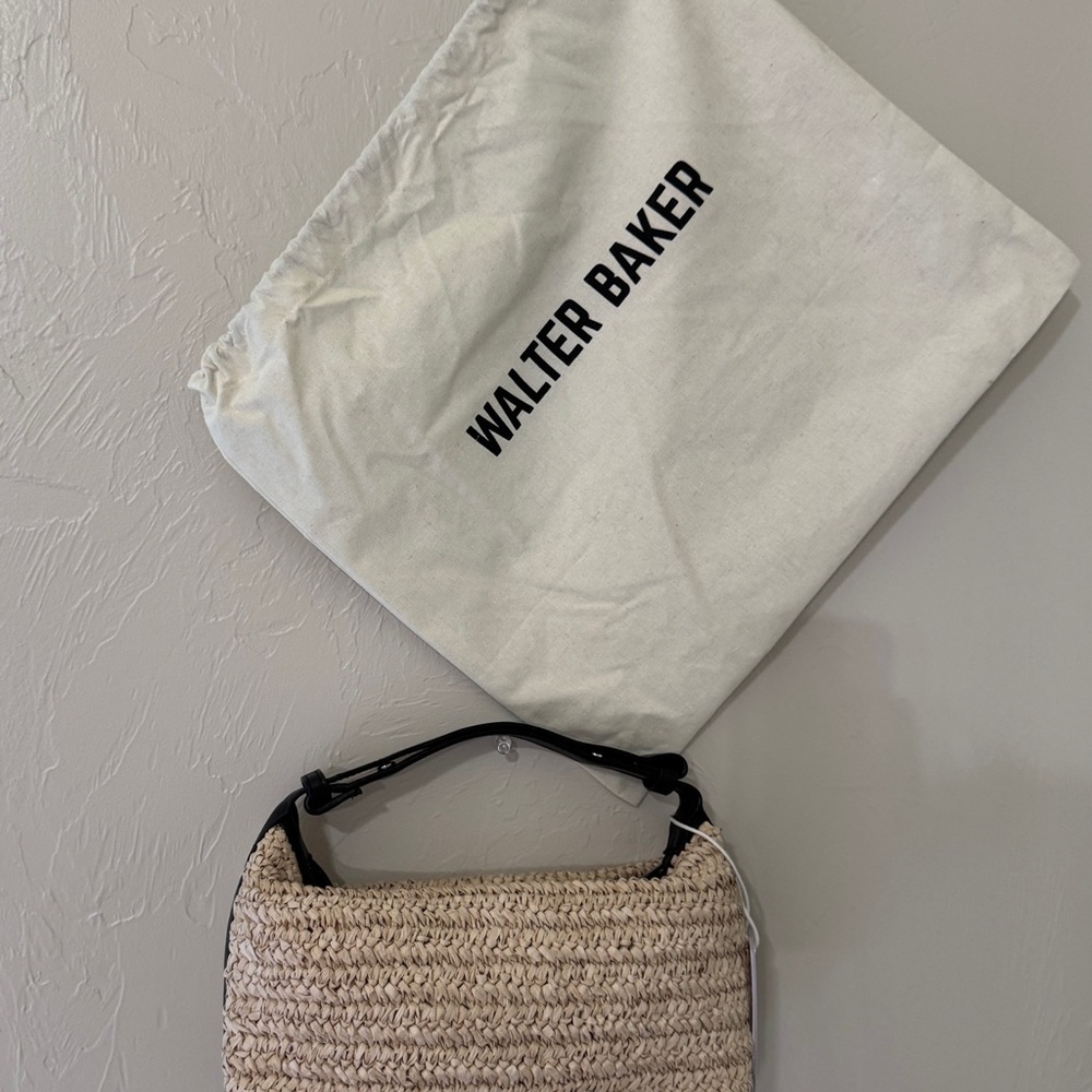 NWT Walter Baker Cream and Black Shoulder Bag